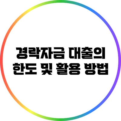 경락자금 대출의 한도 및 활용 방법
