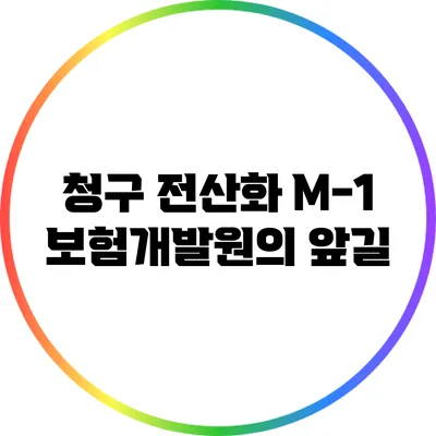 청구 전산화 M-1: 보험개발원의 앞길