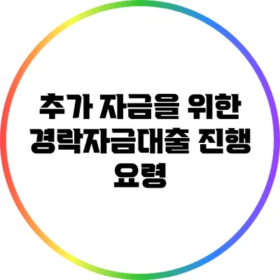 추가 자금을 위한 경락자금대출 진행 요령