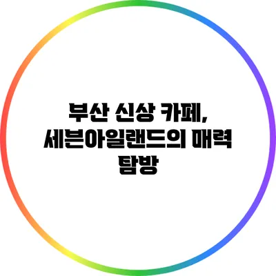 부산 신상 카페, 세븐아일랜드의 매력 탐방