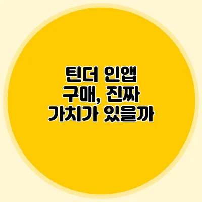 틴더 인앱 구매, 진짜 가치가 있을까?