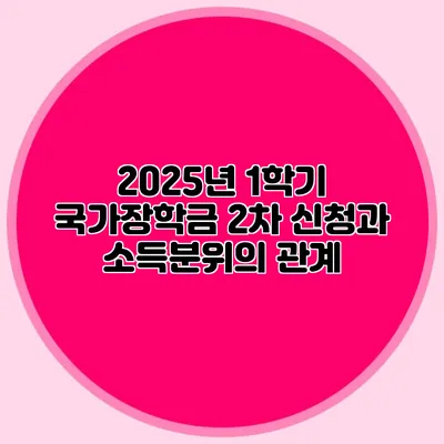 2025년 1학기 국가장학금 2차 신청과 소득분위의 관계