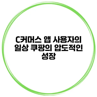 C커머스 앱 사용자의 일상 쿠팡의 압도적인 성장